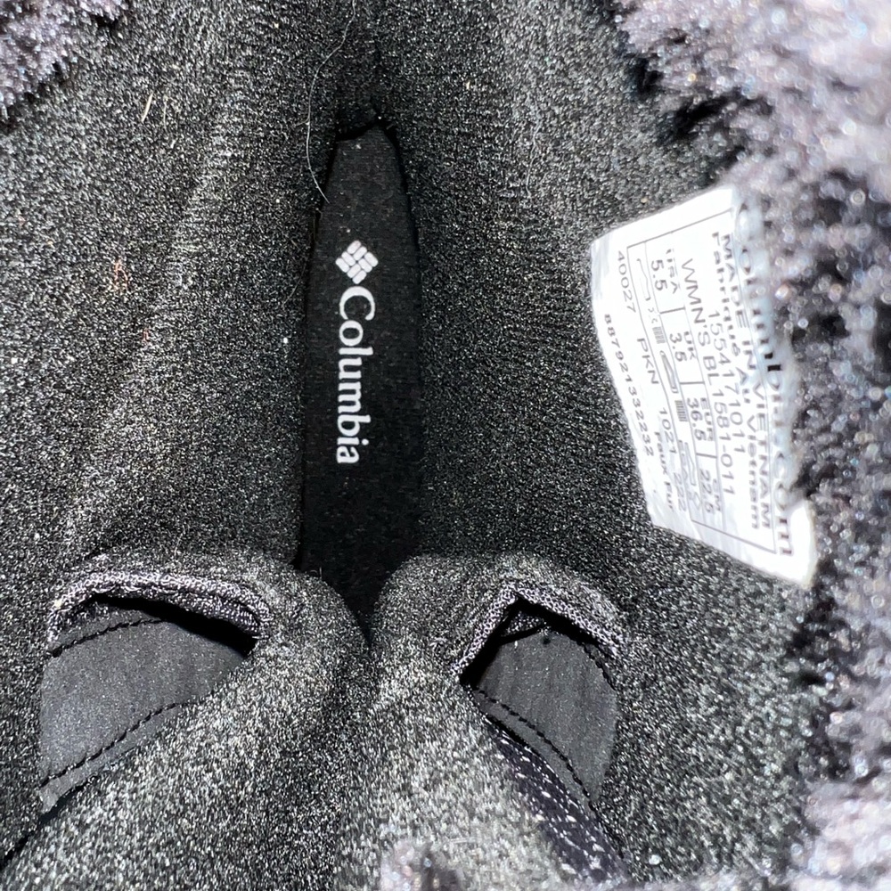 COLUMBIA WOMEN'S ICE MAIDEN II BLACK/COLUMBIA BOOTS SIZE: 5.5 (BL1581-011) - Picture 9 of 13